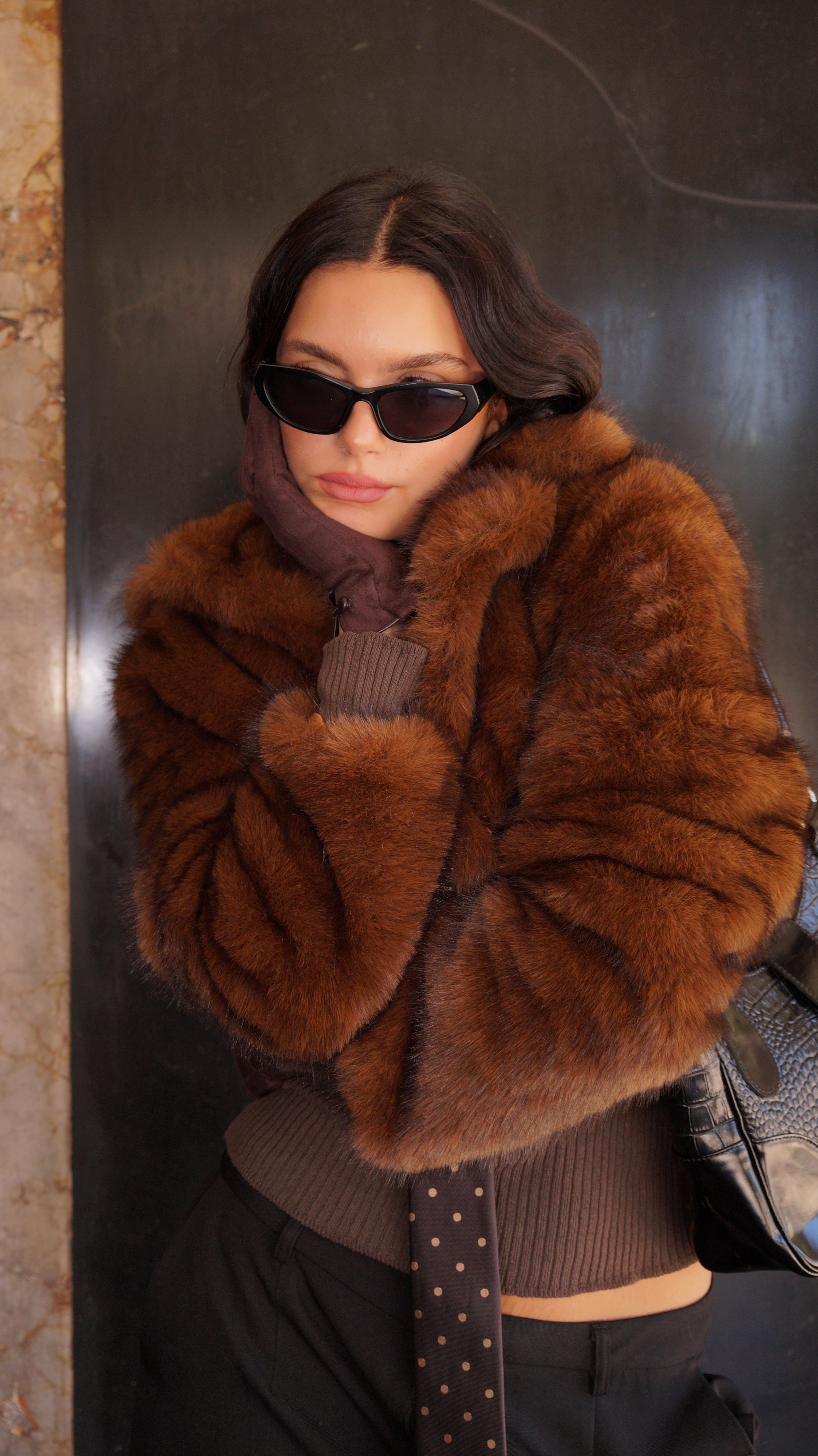 CHAQUETA COZZY MARRON