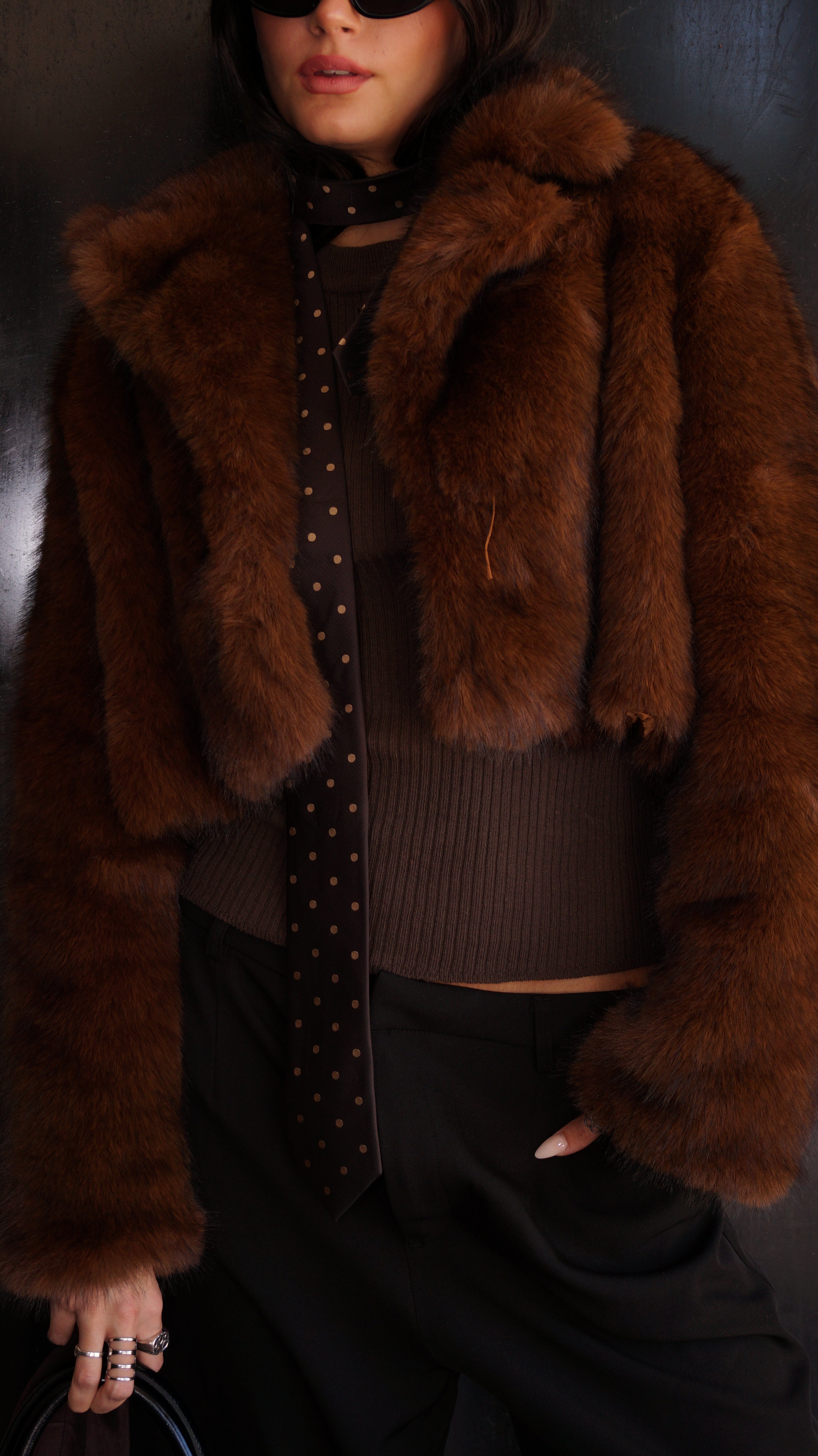 CHAQUETA COZZY MARRON