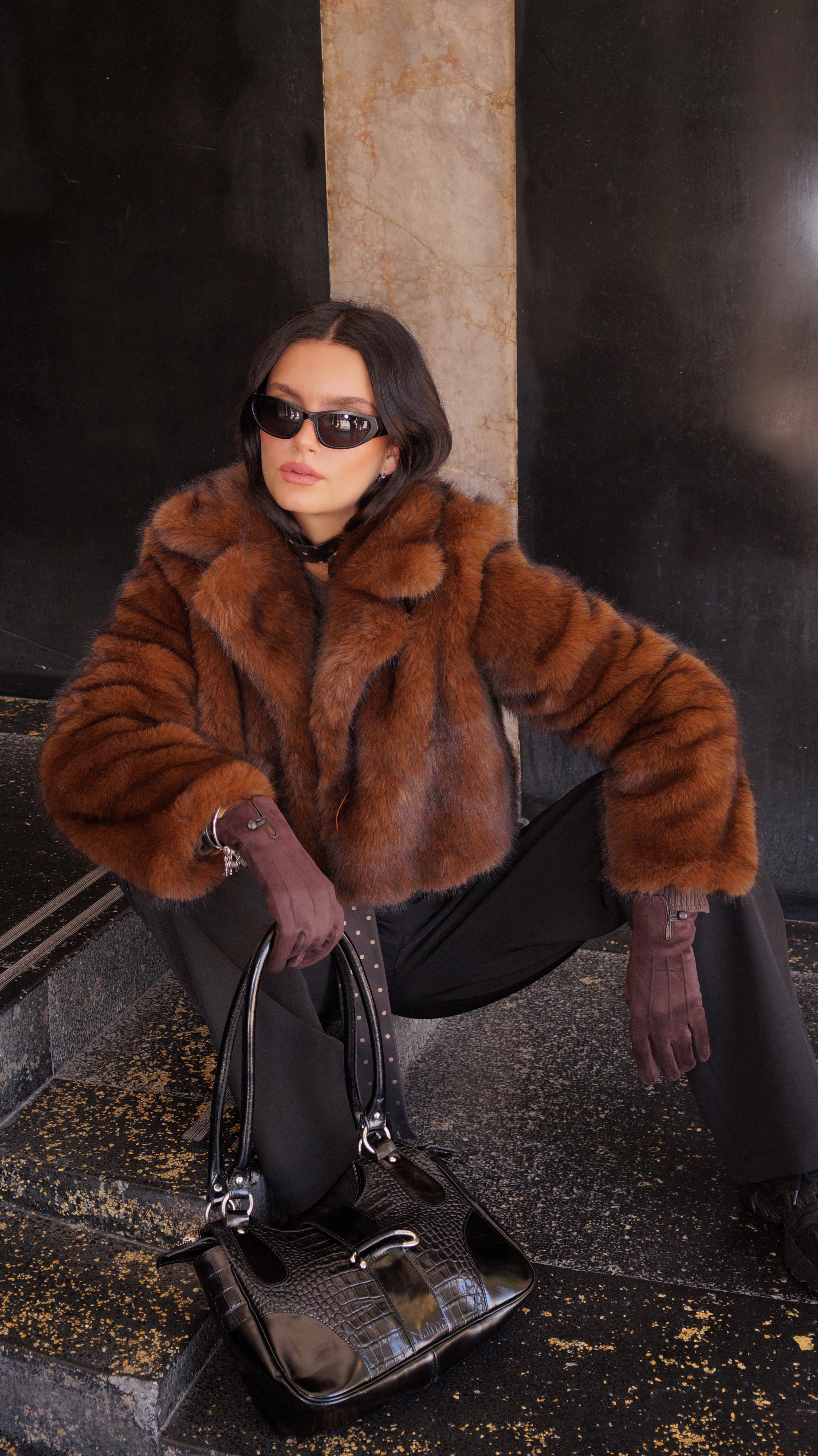 CHAQUETA COZZY MARRON