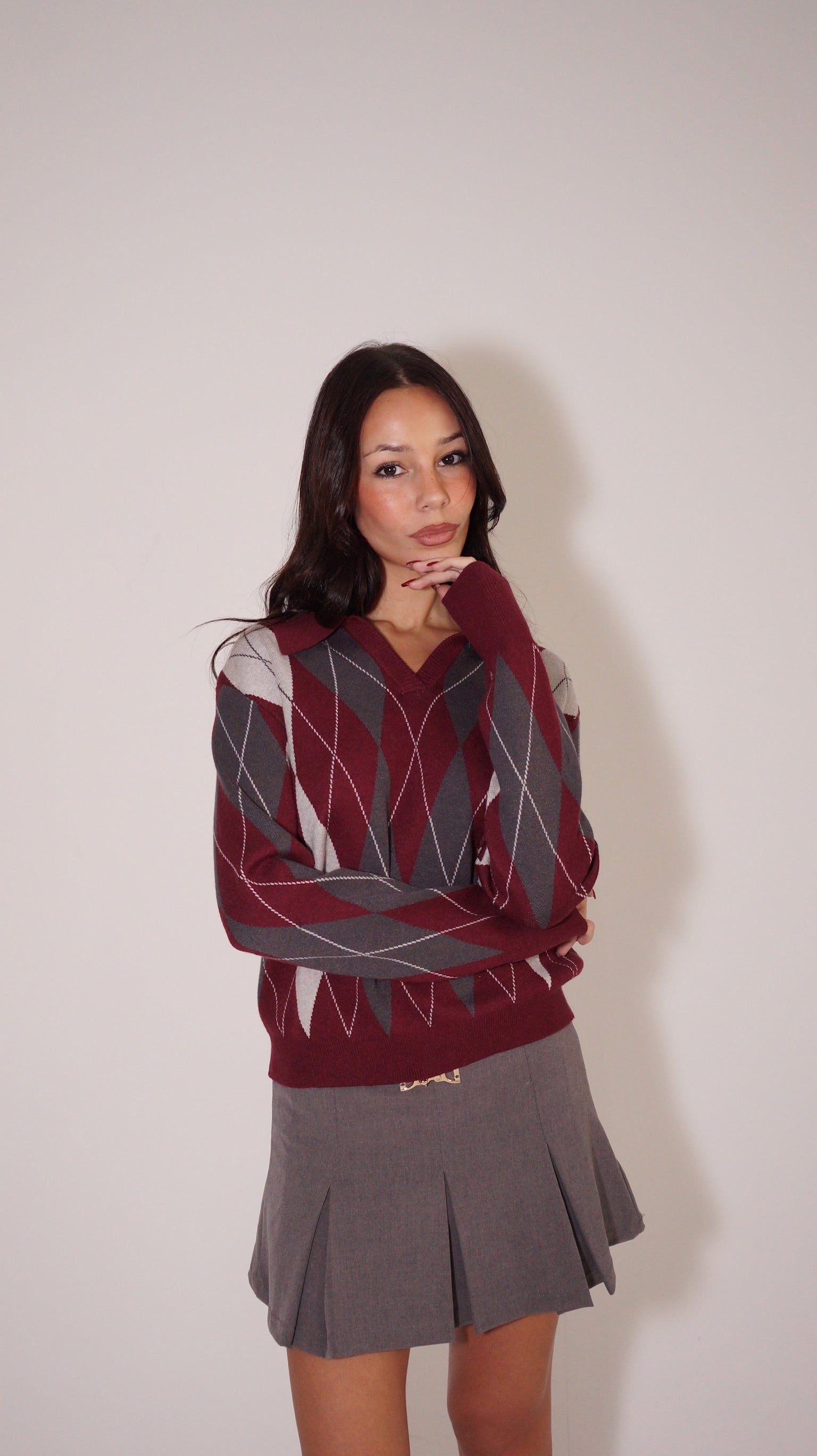 SWEATER CONI BORDO
