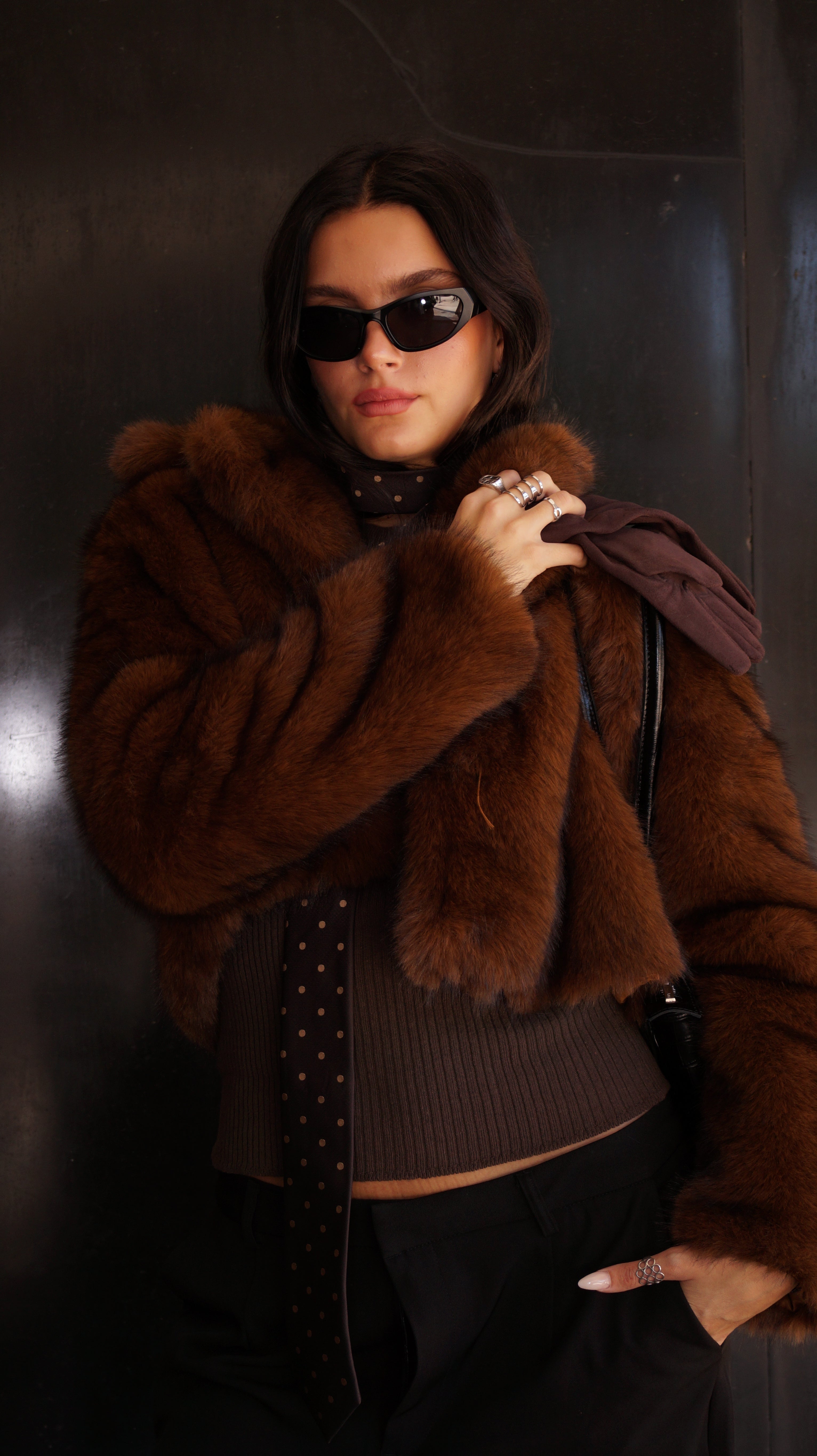 CHAQUETA COZZY MARRON