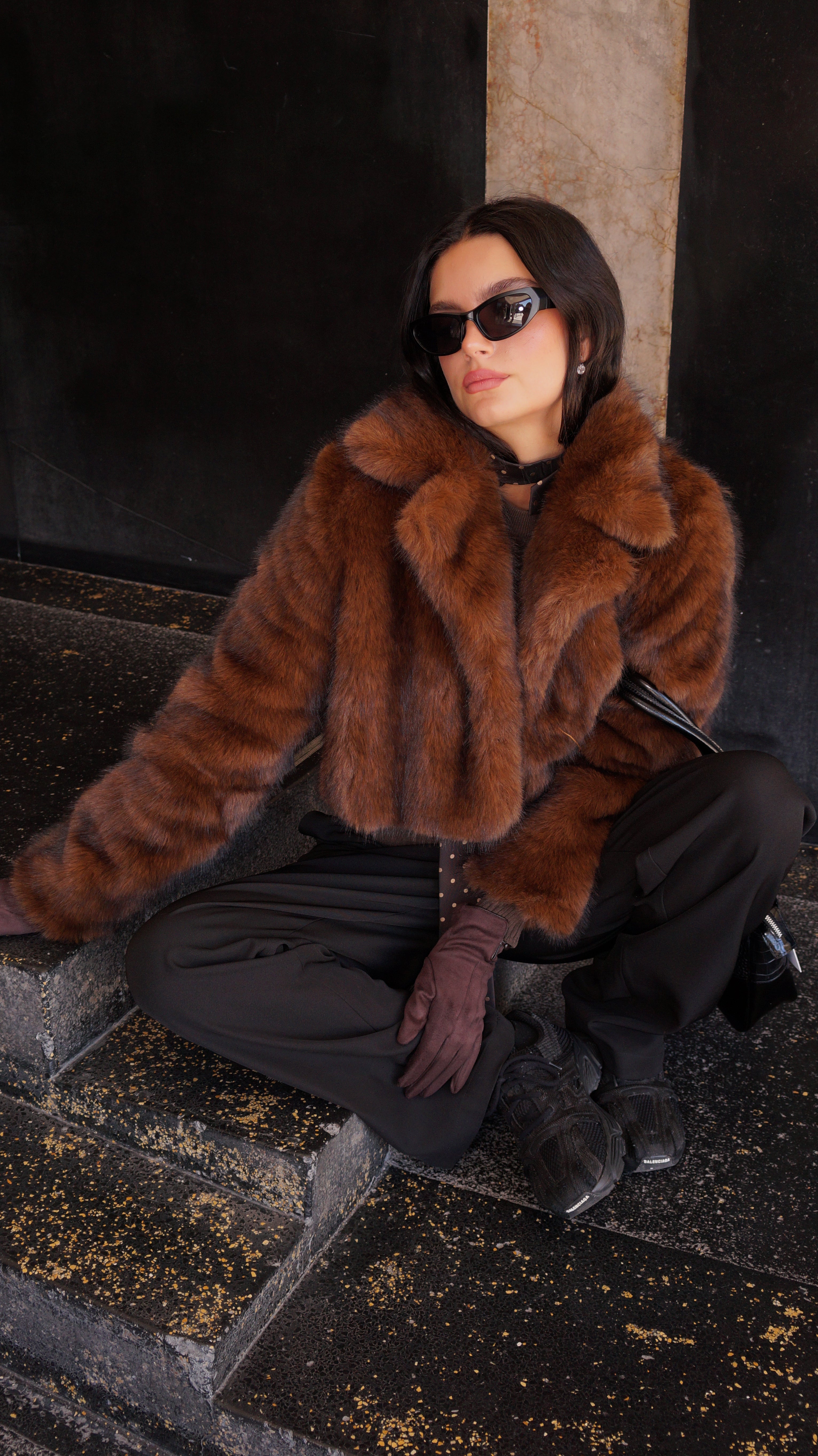 CHAQUETA COZZY MARRON