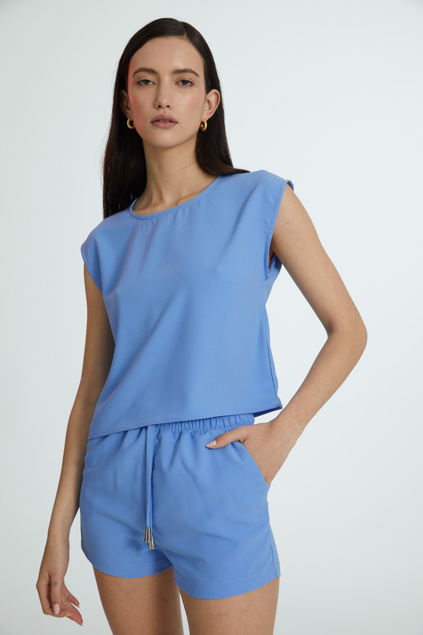 BLUSA LYRIS CELESTE
