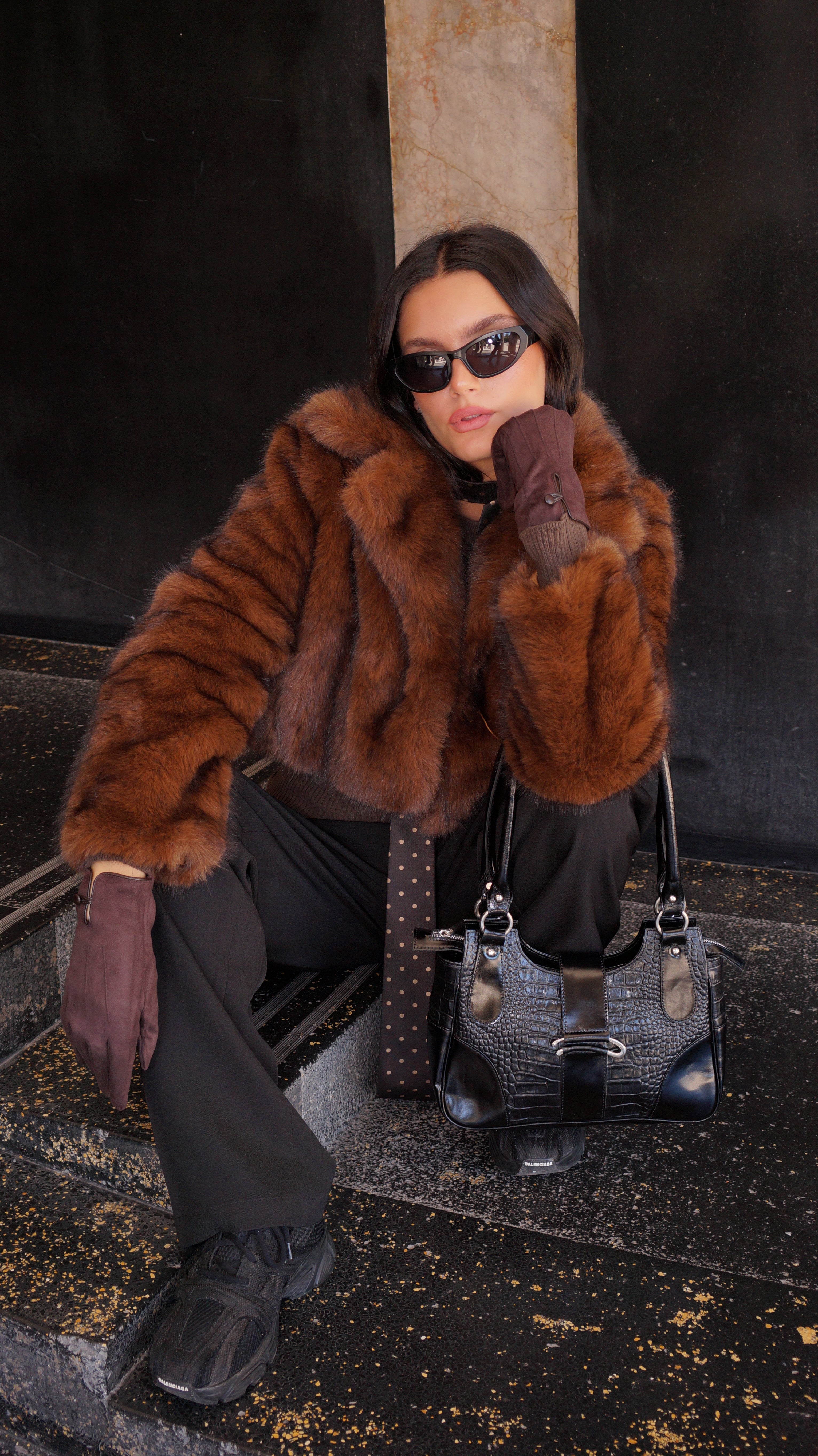 CHAQUETA COZZY MARRON