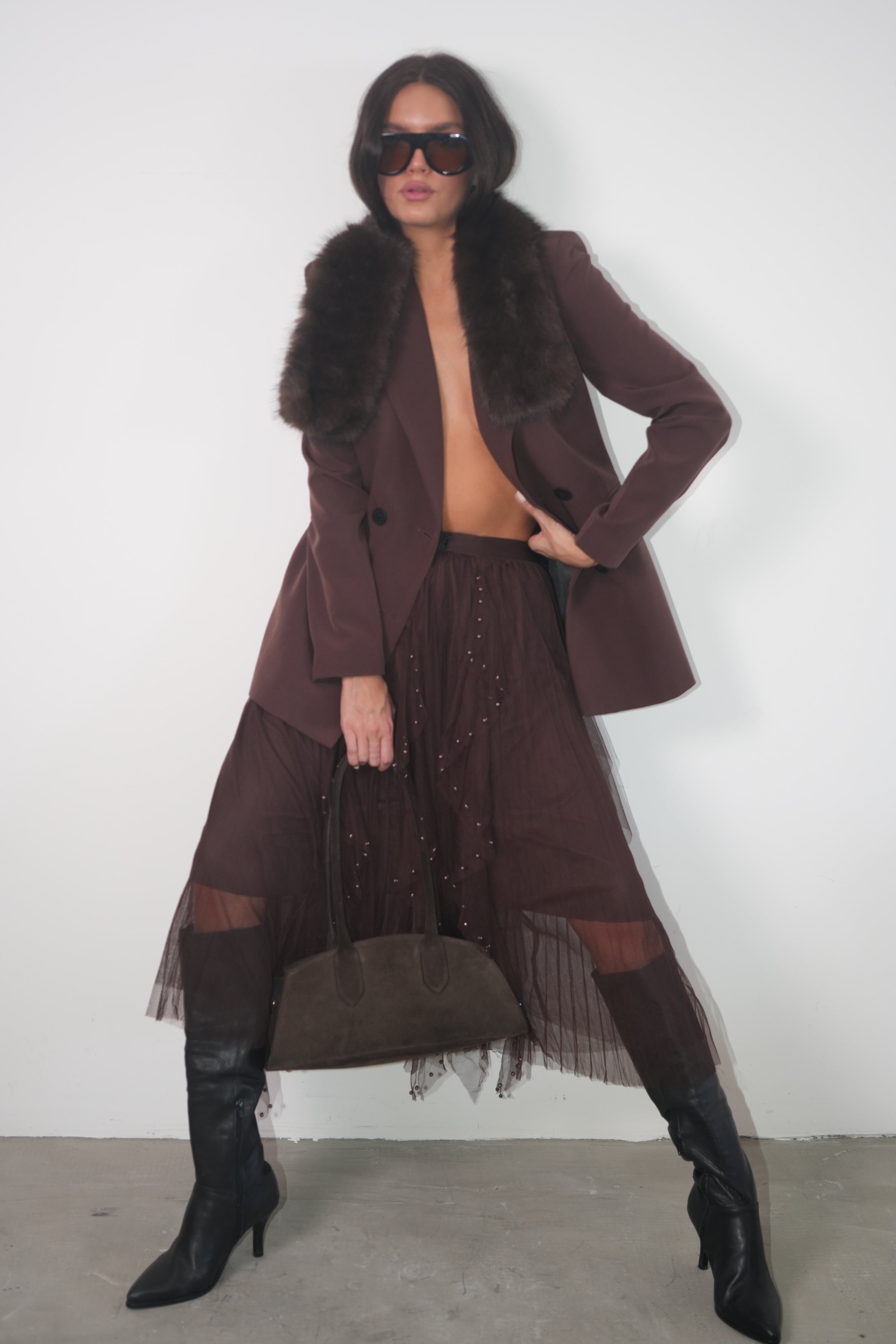 FALDA MYRANDA CHOCOLATE