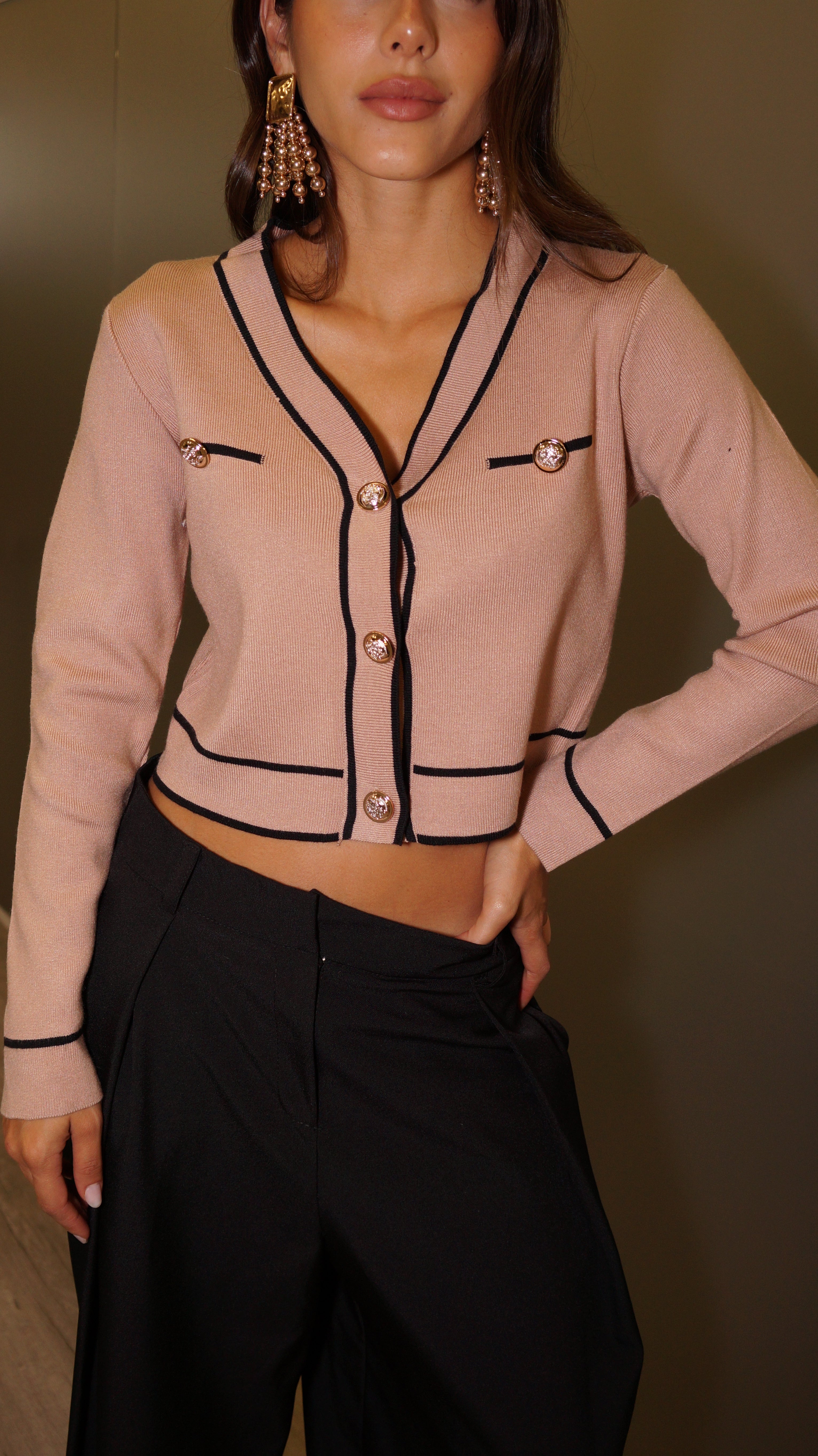 CARDIGAN WAVE BEIGE