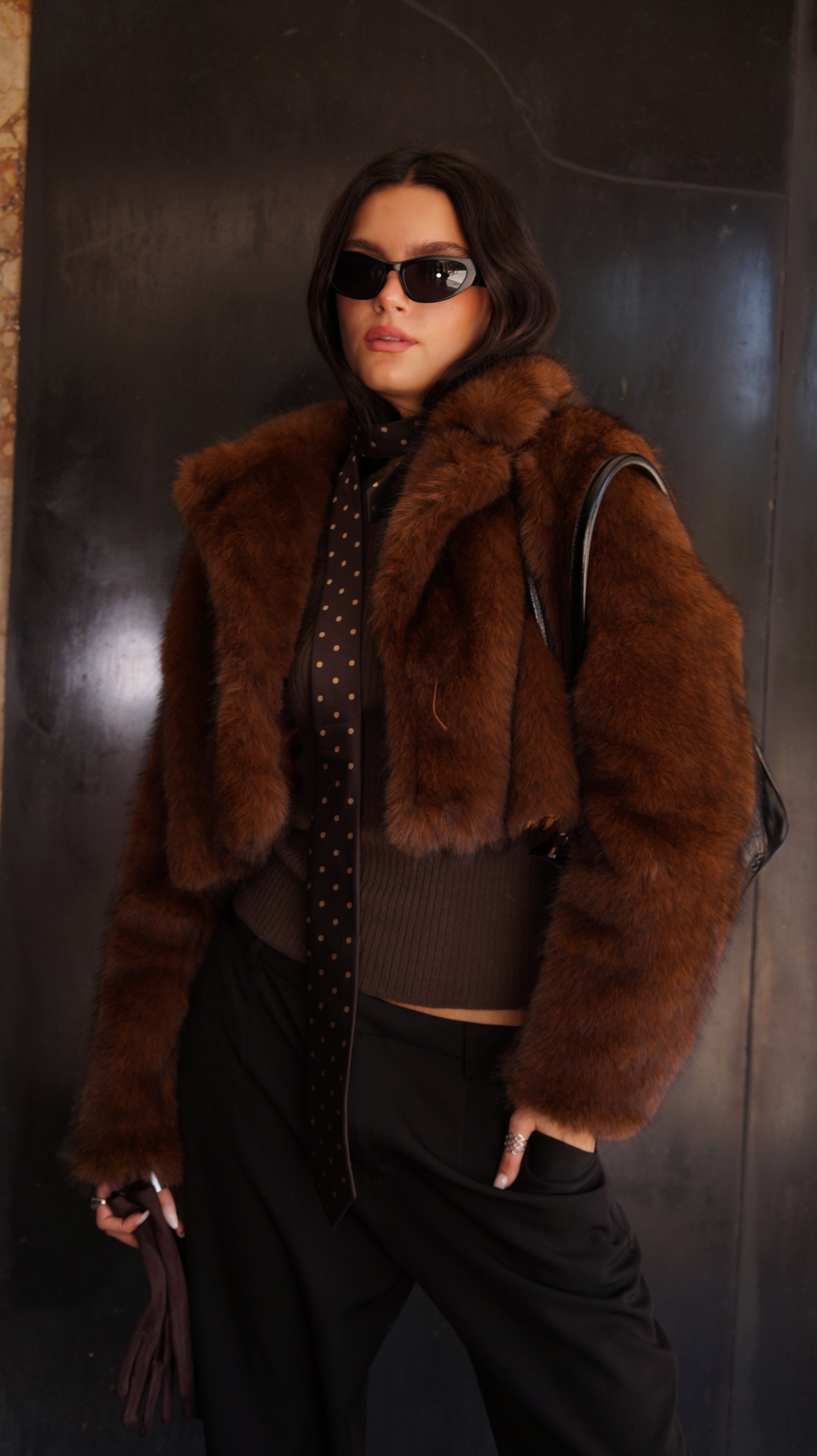 CHAQUETA COZZY MARRON