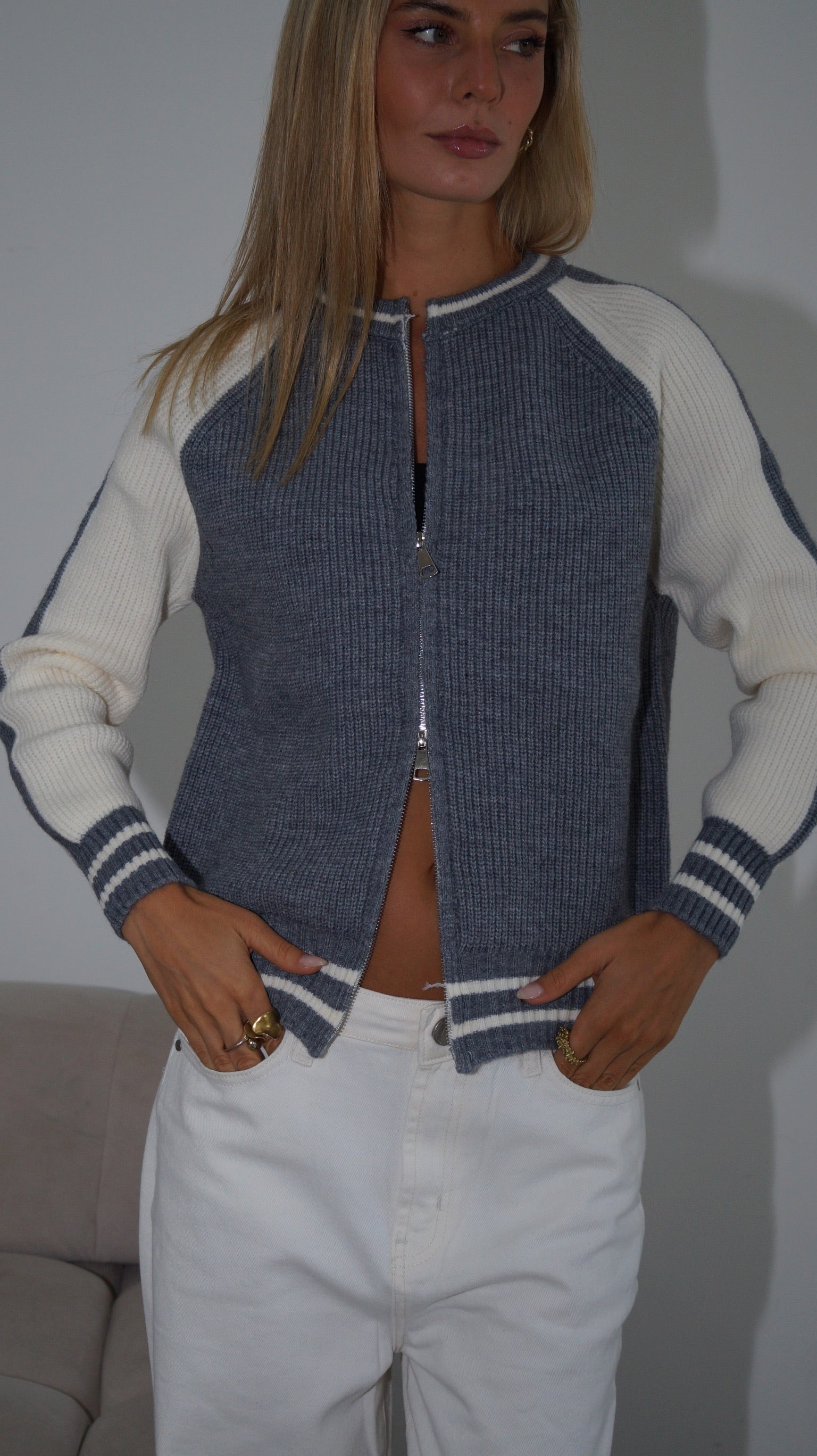 SWEATER UNIVERSITY GRIS