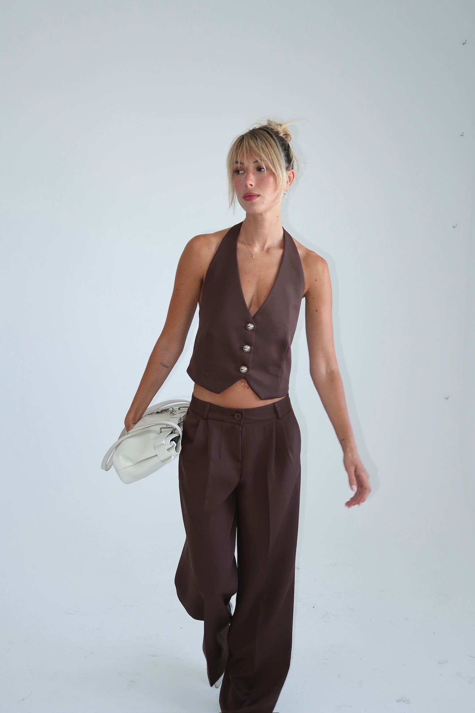 CHALECO SASTRERO CAMERON CHOCOLATE