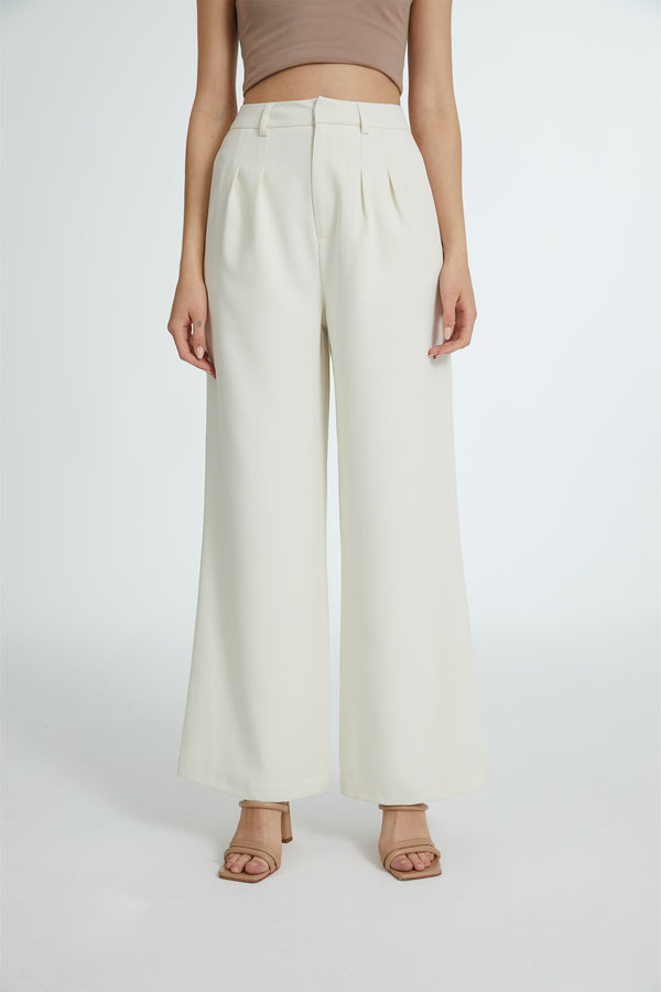 PANTALON ADELFA OFF WHITE