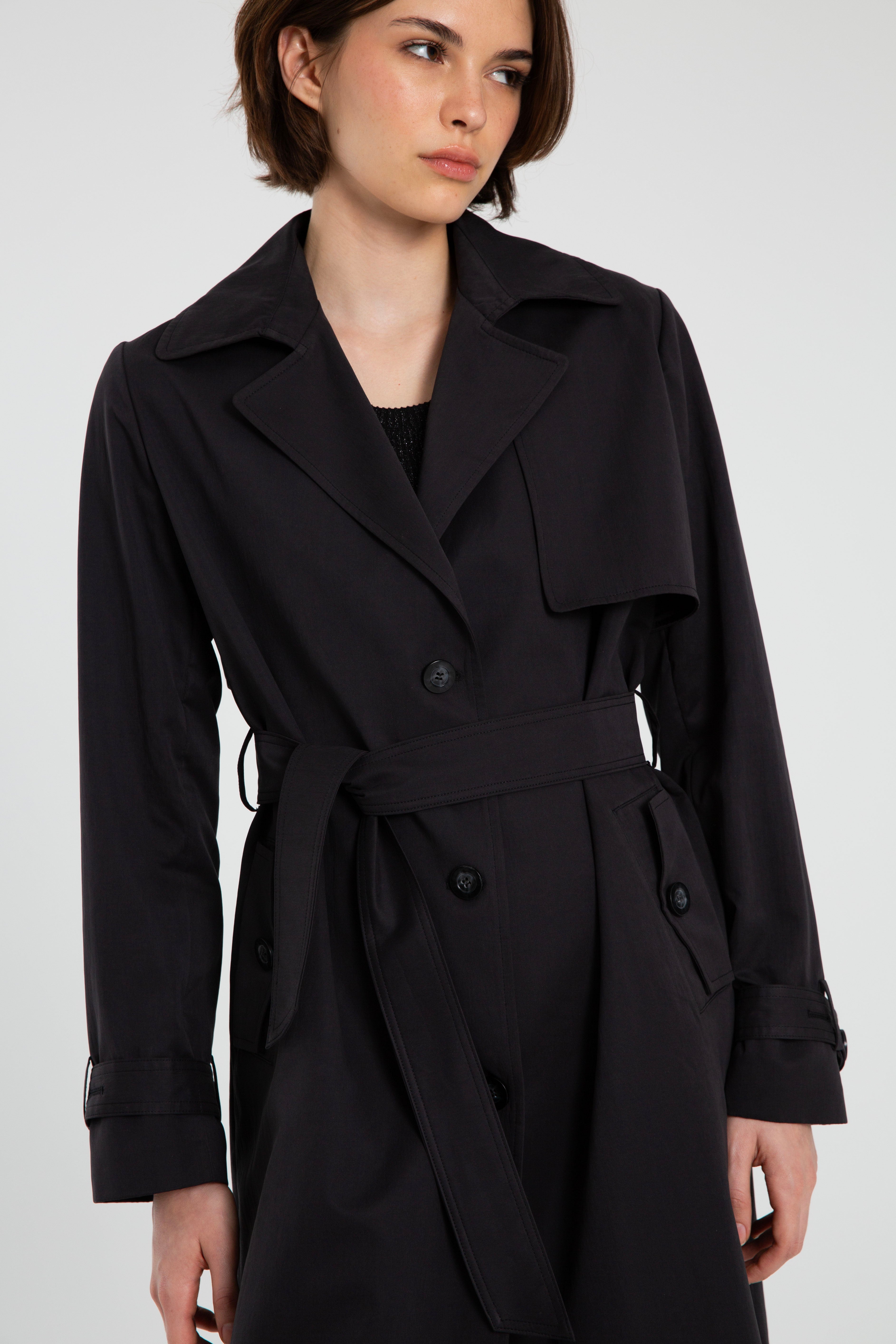 TRENCH AZABACHE NEGRO