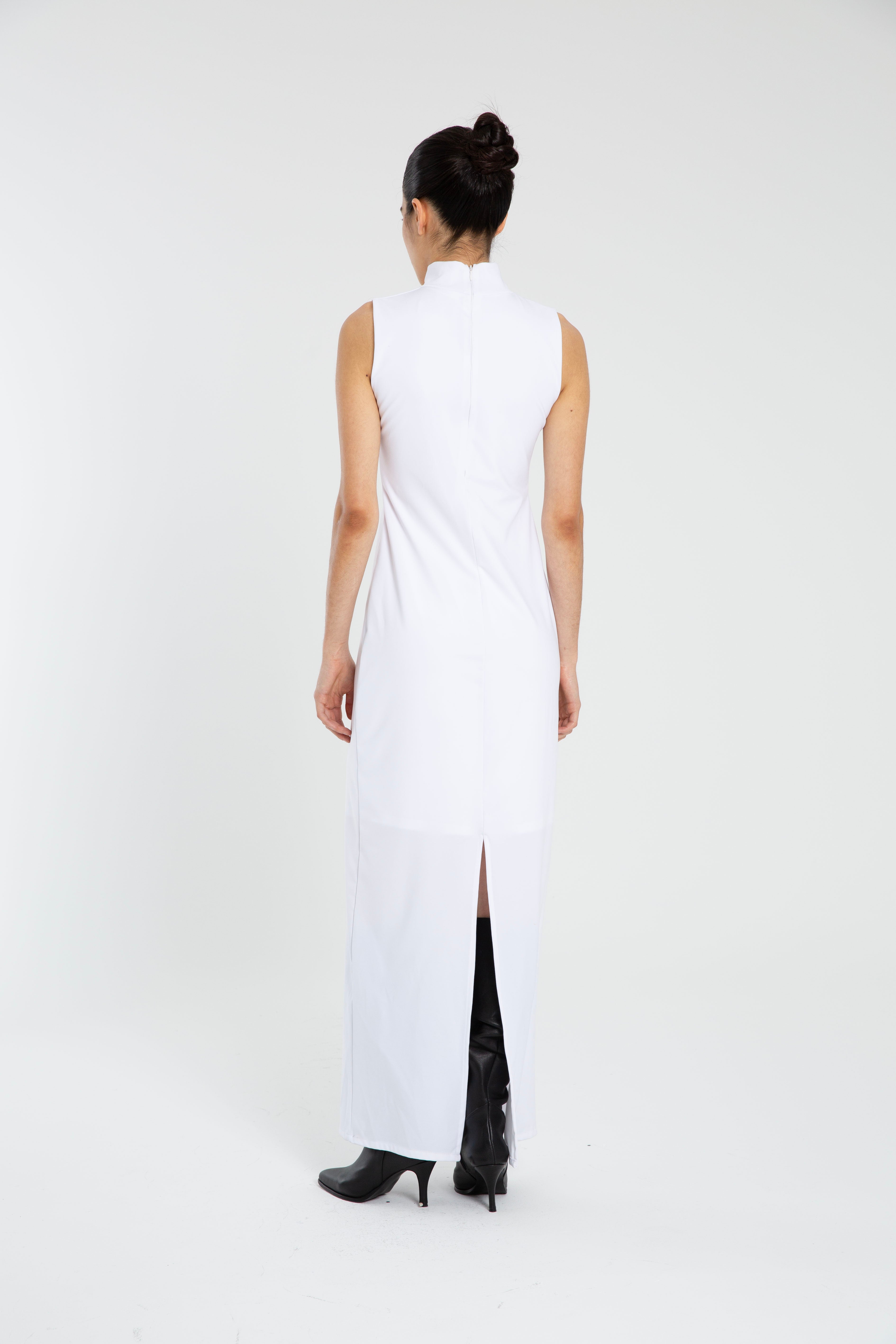 VESTIDO GRAFITO OFF WHITE