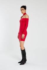 VESTIDO NEBULA ROJO